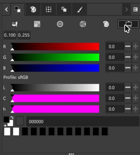 GIMP color picker